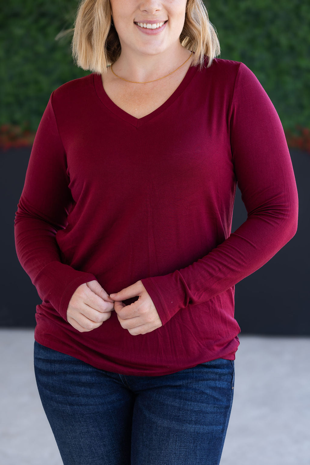 Larissa Long Sleeve - Burgundy